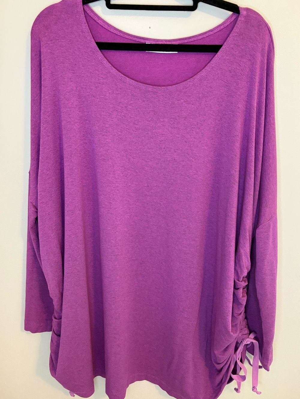 Bryn Walker Ruched Drawstring Tunic Top Small Lagenlook USA